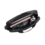 RPET briefcase with elegant design for 15.6” laptop, Swiss Peak black colour