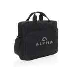 RPET briefcase with elegant design for 15.6” laptop, Swiss Peak black colour