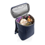 RPET cooler backpack with adjustable straps, 18 L navy-blue colour