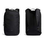 Branded RPET laptop backpack, 20 L, fits 16” black colour