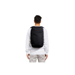 Branded RPET laptop backpack, 20 L, fits 16” black colour