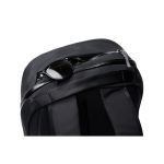 Branded RPET laptop backpack, 20 L, fits 16” black colour
