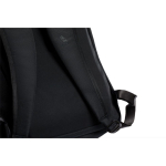 Branded RPET laptop backpack, 20 L, fits 16” black colour