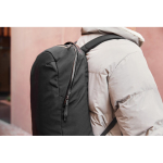 Branded RPET laptop backpack, 20 L, fits 16” black colour