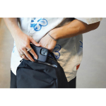 Branded RPET laptop backpack, 20 L, fits 16” black colour