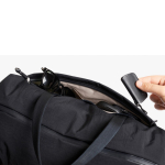 RPET branded canvas travel bag, 30 L black colour