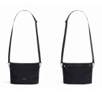 Spacious RPET crossbody bag with adjustable strap, 3.5 L black colour