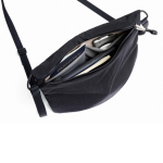 Spacious RPET crossbody bag with adjustable strap, 3.5 L black colour