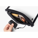 Spacious RPET crossbody bag with adjustable strap, 3.5 L black colour