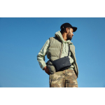 Spacious RPET crossbody bag with adjustable strap, 3.5 L black colour