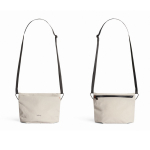 Spacious RPET crossbody bag with adjustable strap, 3.5 L beige colour