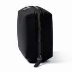 Promotional tech organiser pouch with zip closure black colour