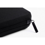 Promotional tech organiser pouch with zip closure black colour