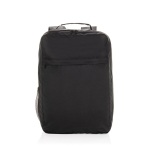 RPET laptop backpack with front pocket, 15”, Swiss Peak black colour