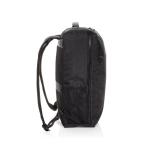 RPET laptop backpack with front pocket, 15”, Swiss Peak black colour