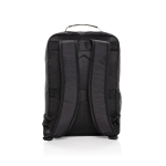 RPET laptop backpack with front pocket, 15”, Swiss Peak black colour