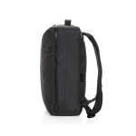 RPET laptop backpack with front pocket, 15”, Swiss Peak black colour