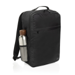 RPET laptop backpack with front pocket, 15”, Swiss Peak black colour