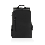 Water-resistant RPET backpack with front pocket, 15.6” laptop black colour