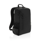 Water-resistant RPET backpack with front pocket, 15.6” laptop black colour