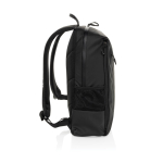 Water-resistant RPET backpack with front pocket, 15.6” laptop black colour