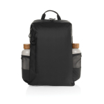 Water-resistant RPET backpack with front pocket, 15.6” laptop black colour