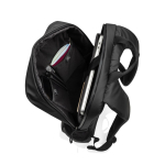 Water-resistant RPET backpack with front pocket, 15.6” laptop black colour