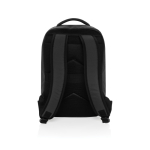 RPET travel backpack with 19 L capacity and top handle black colour