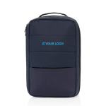 Eco multipurpose organiser backpack with lined interior, 15” laptop navy-blue colour