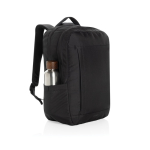 Laptop backpack with front zip pocket, 15.6”, Swiss Peak black colour