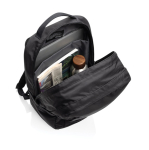 Laptop backpack with front zip pocket, 15.6”, Swiss Peak black colour