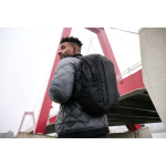 Laptop backpack with front zip pocket, 15.6”, Swiss Peak black colour