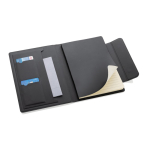 Eco magnetic portfolio with hardcover, A5, ruled pages black colour