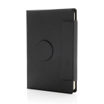 Eco magnetic portfolio with hardcover, A5, ruled pages black colour
