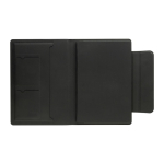 Eco magnetic portfolio with hardcover, A5, ruled pages black colour