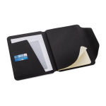 RPET and walnut portfolio with cream paper, A5, ruled pages black colour