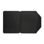 Hardcover walnut portfolio with 70 g/m² paper, A4, ruled pages black colour