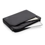 RPET sleeve with lining and front pocket, 15.6” black colour
