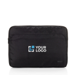 RPET sleeve with lining and front pocket, 15.6” black colour