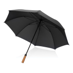 Semi-automatic RPET umbrella, 30”, metal shaft, Ø154 cm black colour