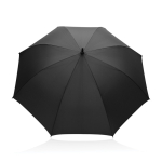Semi-automatic RPET umbrella, 30”, metal shaft, Ø154 cm black colour