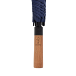 Semi-automatic RPET umbrella, 30”, metal shaft, Ø154 cm navy-blue colour