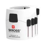 Universal travel adapter with over 100 destinations white colour