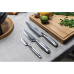 Luxury kitchen knife set in stainless steel for giveaways shiny silver colour