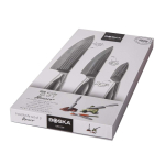 Luxury kitchen knife set in stainless steel for giveaways shiny silver colour