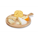 Premium, branded round wooden chopping board brown colour