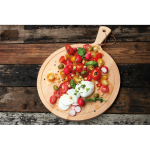 Premium, branded round wooden chopping board brown colour