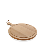 Premium, branded round wooden chopping board brown colour