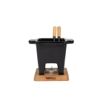 Premium ceramic fondue set with lifetime warranty black colour