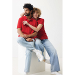 Women's casual-fit recycled cotton piqué polo, 220 g/m² red colour